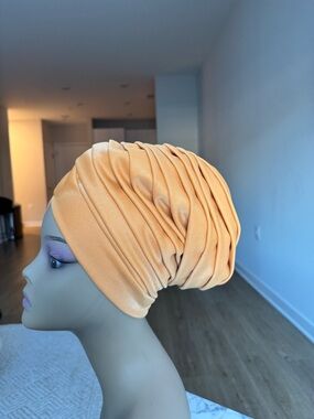 Ruched Turban Headwrap in Mustard